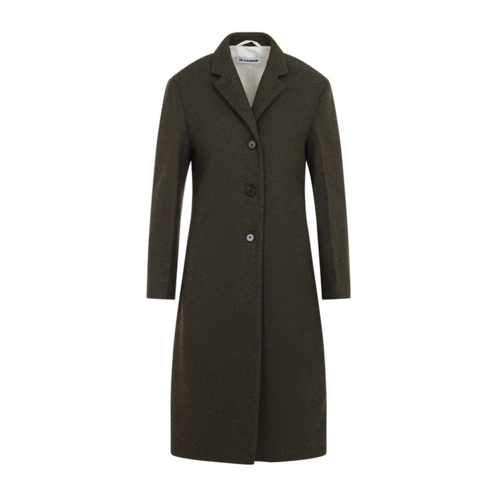 Jil Sander Slim Straight Knee-Lenght Coat Women